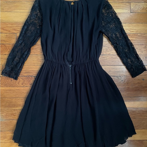 Alice + Olivia Black Lace Long Sleeve Open Back Dress size XS - Picture 5 of 14